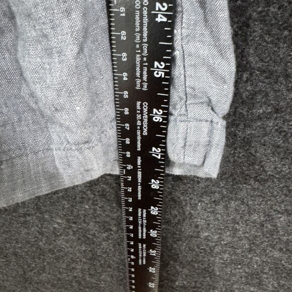 Pure Jill Pants Women's Small Blue Straight Leg Pull On Lightweight Linen Roll - Picture 6 of 9